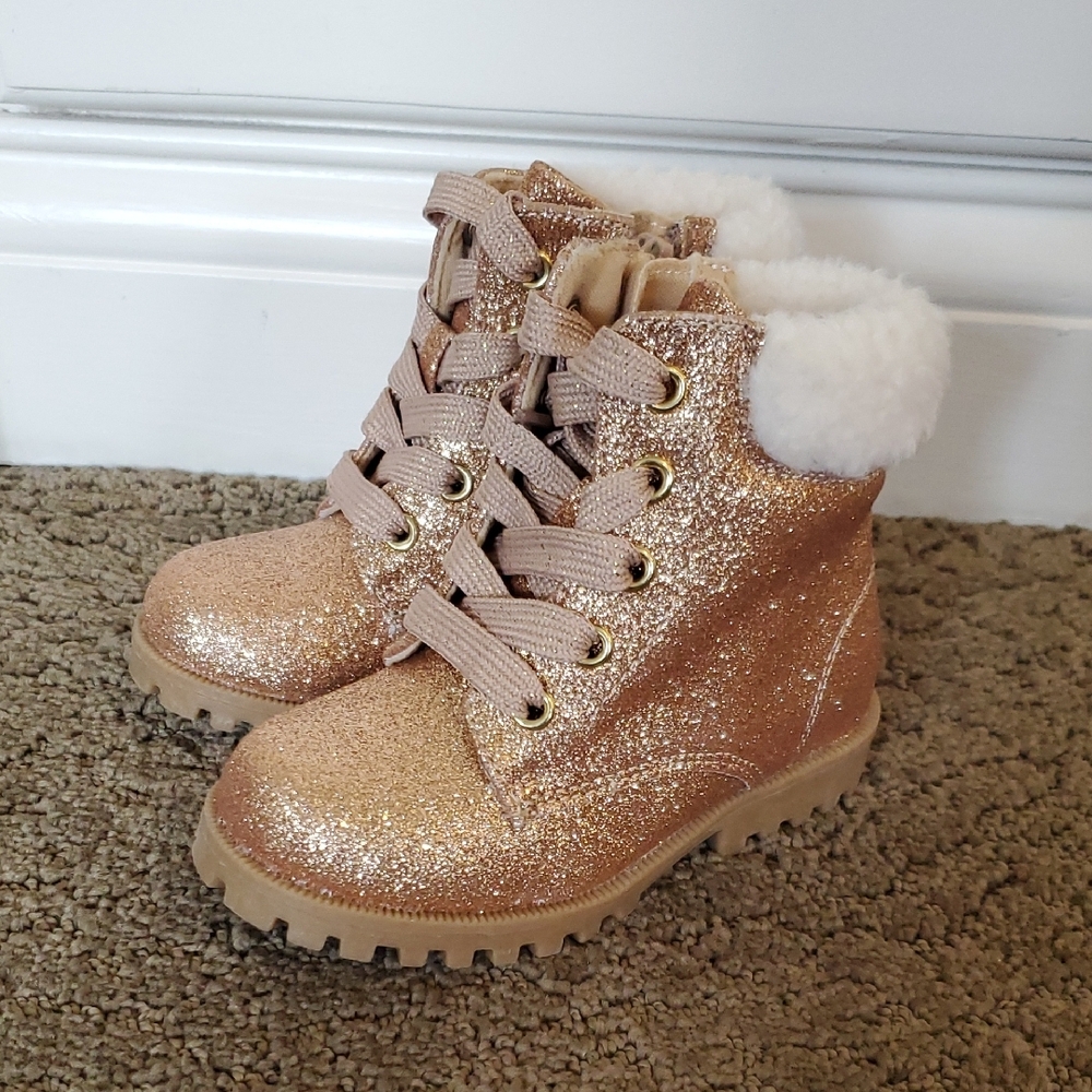 Falls Creek Gold Glitter Kids Boots